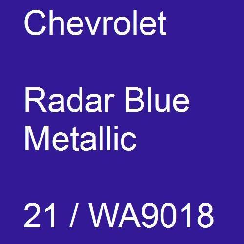 Chevrolet, Radar Blue Metallic, 21 / WA9018.